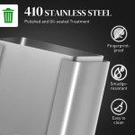 HOMCOM 20+14L Double-Layer Kitchen Trash Can, Foot Pedal, with Slow-Closing Lid, Silver